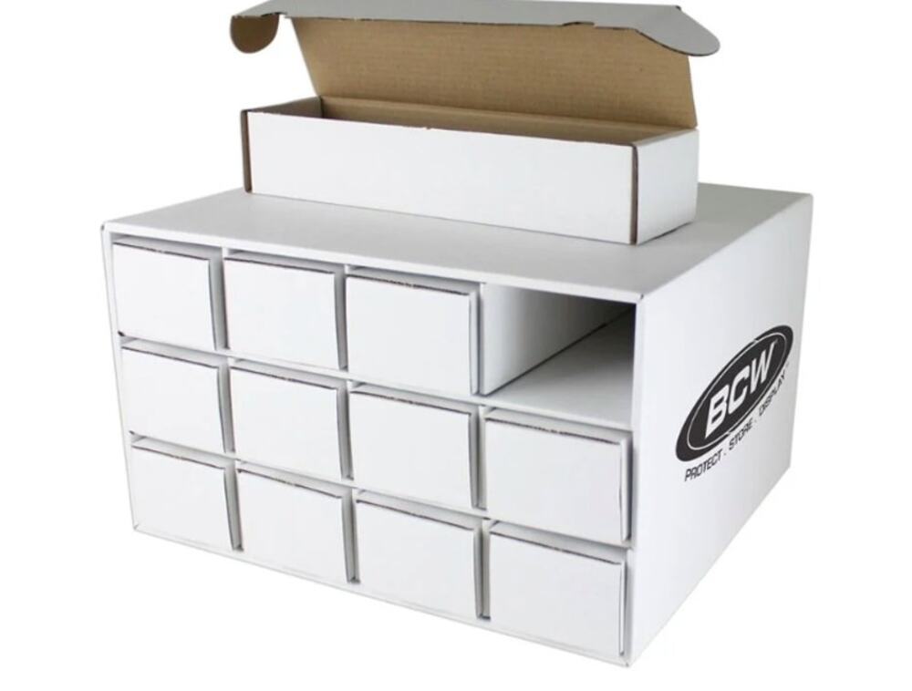 3-Pack BCW Card House 12-Pack 800-Count Trading Card Storage Box Sets Cardboard